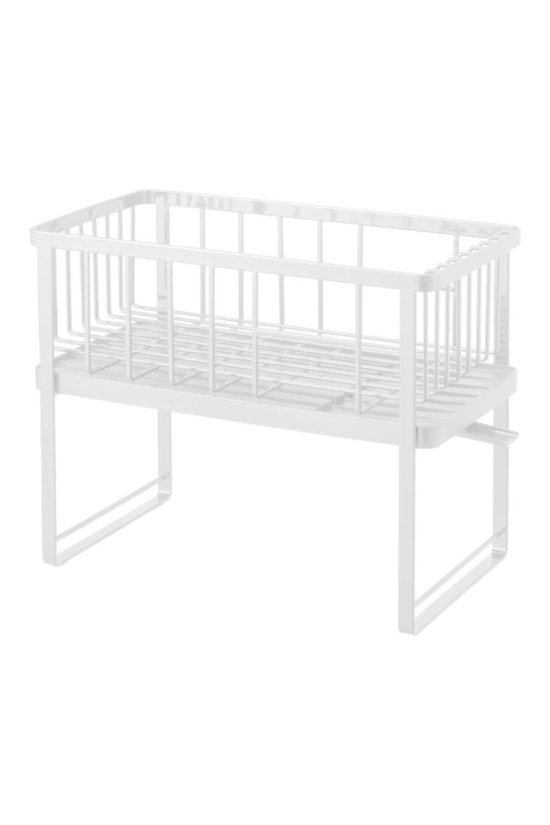 Two-Level Dish Drainer Rack, Main, color, WHITE