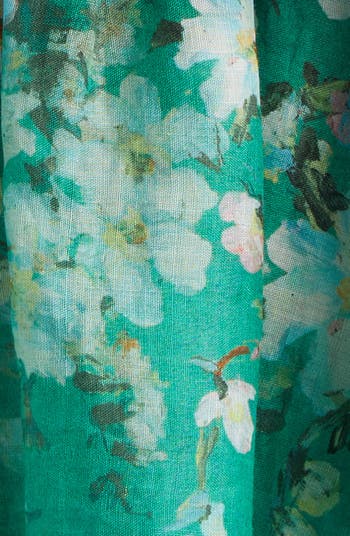 Zimmermann Everley Floral Tiered Ramie Skirt | Nordstrom