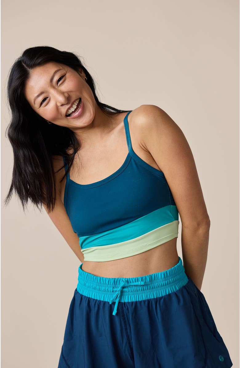 Nani Colorblock Bra, Alternate, color, Juniper