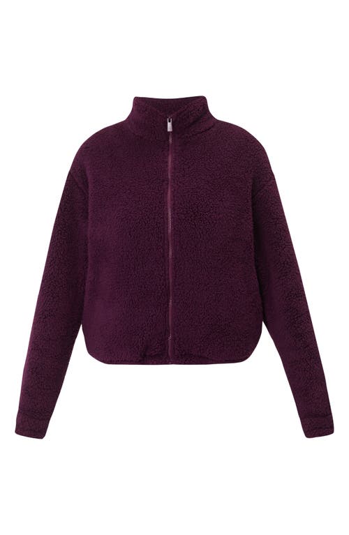 Sweaty Betty Canyon Front Zip High Pile Fleece Jacket In Purple