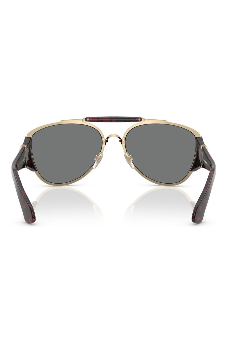 60mm Pilot Sunglasses, Alternate, color, LIGHT GOLD