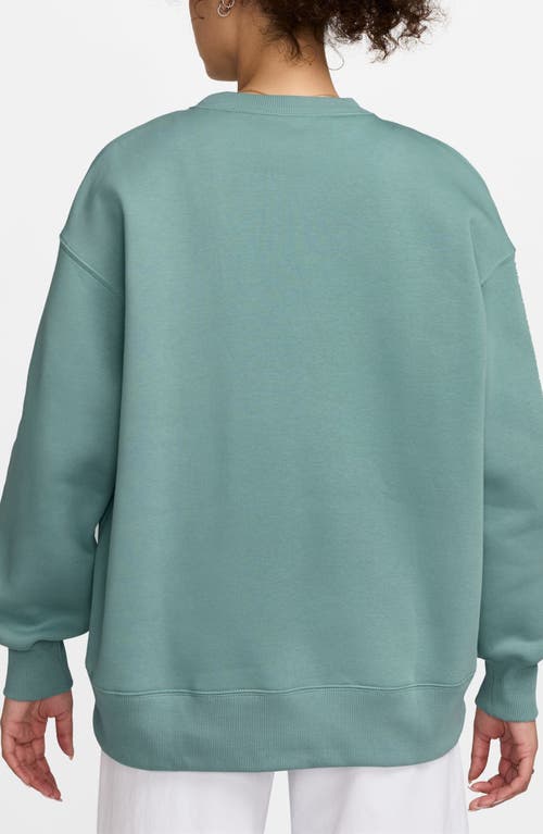 Nike Phoenix Fleece Oversize Crewneck Sweatshirt In Green