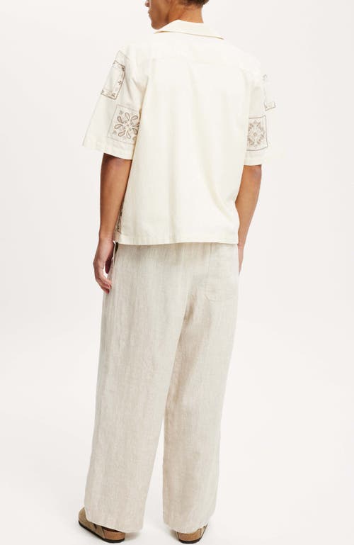 Shop Cotton On Super Baggy Linen Pant In Oatmeal