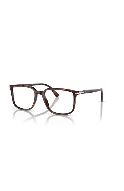 Persol 52mm Rectangle Optical Glasses In Black