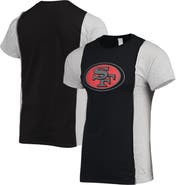 REFRIED APPAREL Men's Refried Apparel Black/Heathered Gray San Francisco 49ers Sustainable Split T-Shirt