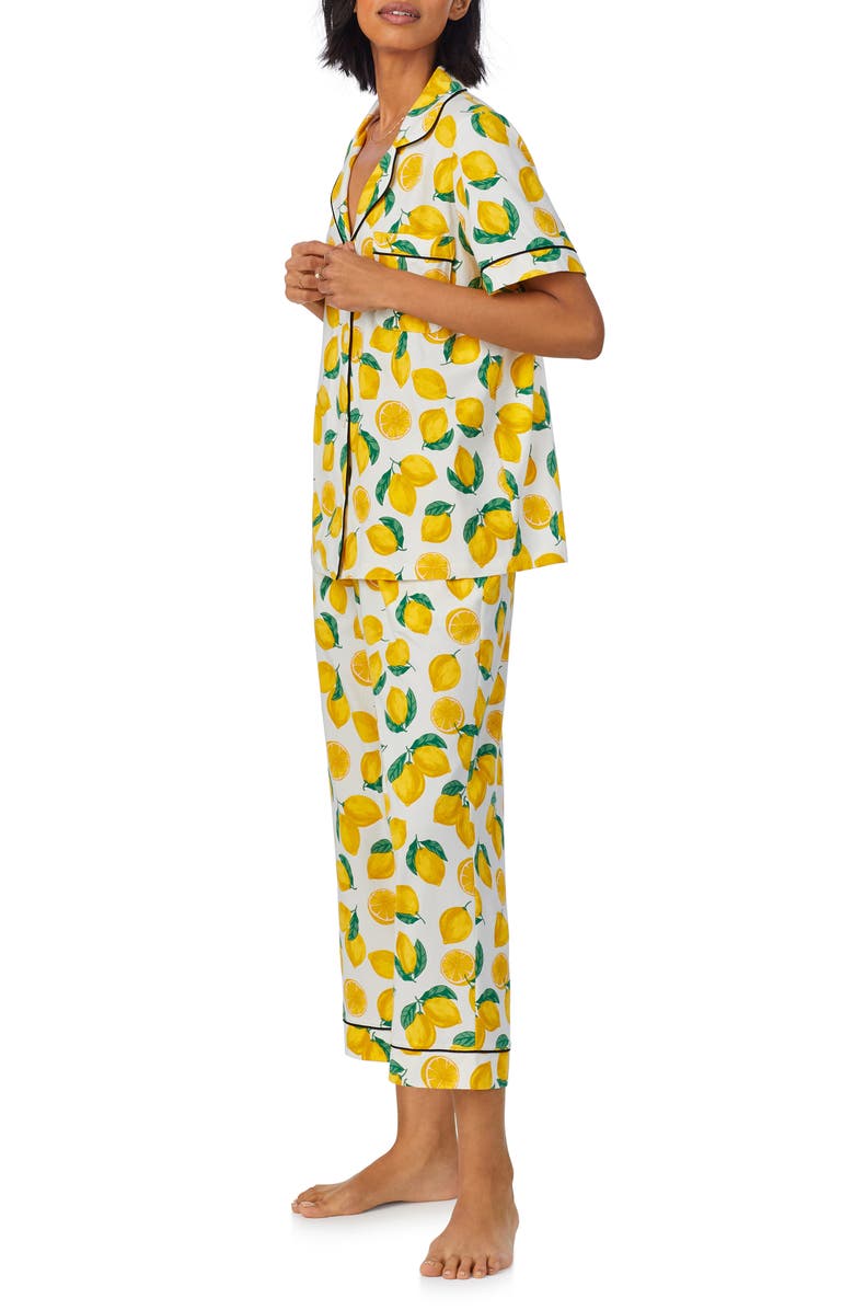 BedHead Pajamas Print Crop Stretch Jersey Pajamas, Alternate, color, Main Squeeze