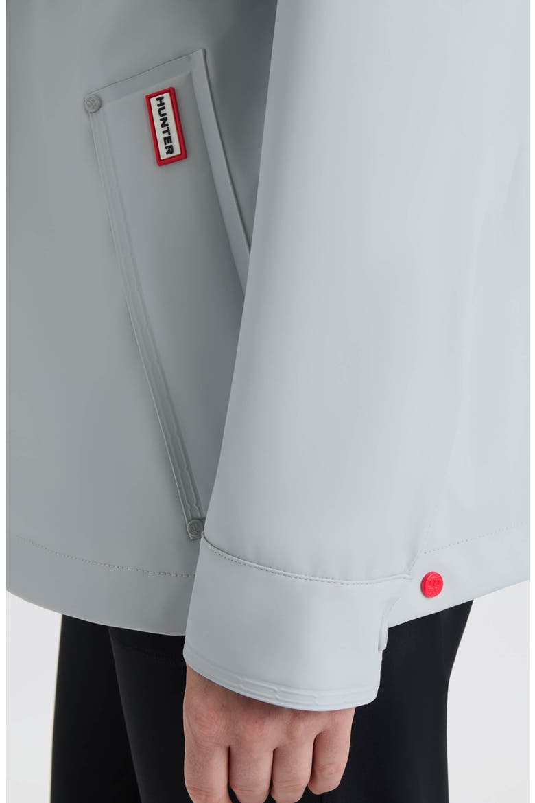 Abbey Short Rubberized Rain Jacket, Alternate, color, SILVER GREY