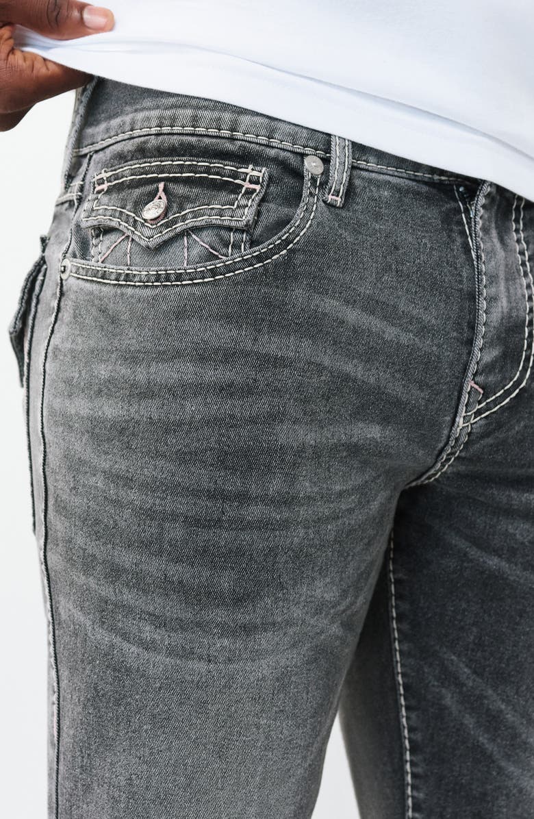 True Religion Geno Big T Flap Pocket Slim Fit Jeans, Alternate, color, Grey Phantom Wash