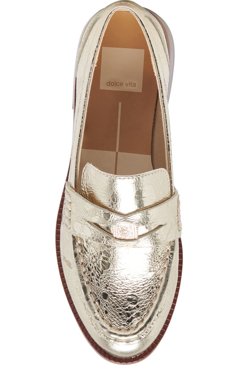 Dolce Vita Hilly Penny Loafer, Alternate, color, Platinum With Coin