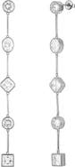 Untamed Petals Carmela Bezel Crystal Drop Earrings