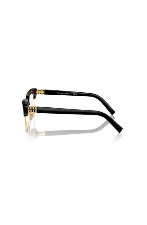 Miu Miu 54mm Rectangle Optical Glasses In Black