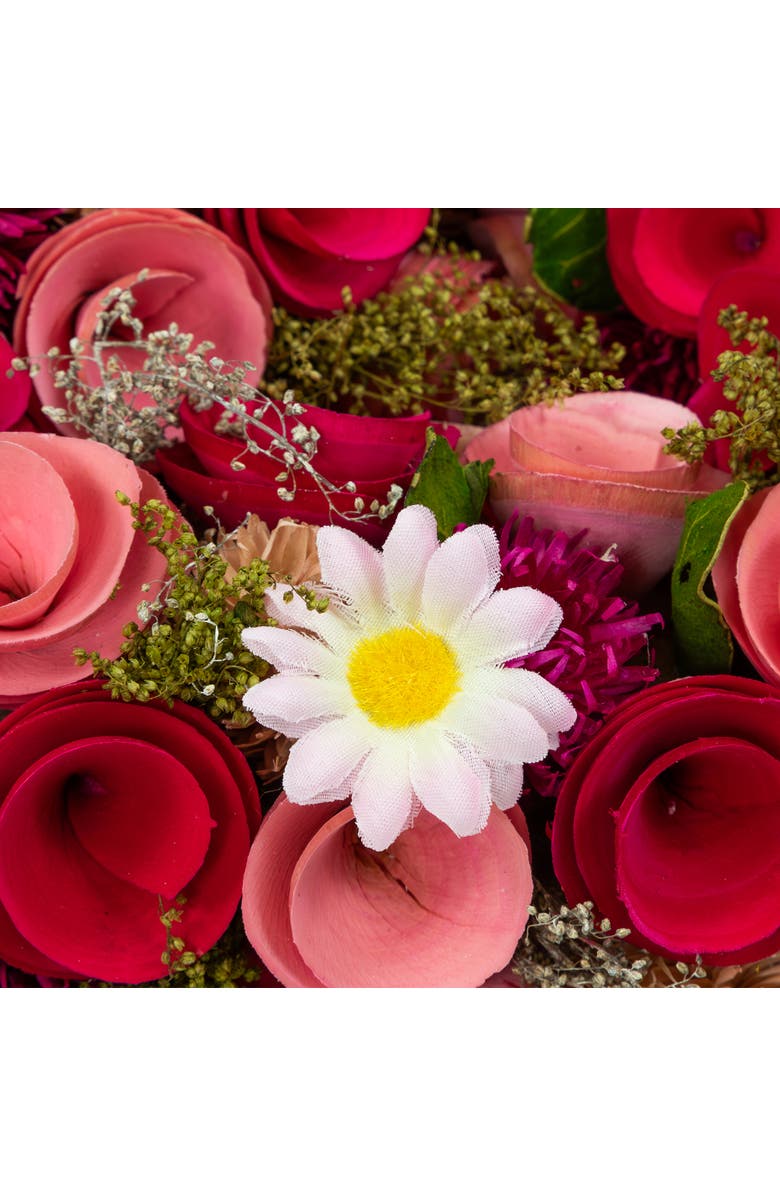 Northlight Mixed Floral and Berries Artificial Valentine's Day Heart Wreath - 10.25", Alternate, color, Red