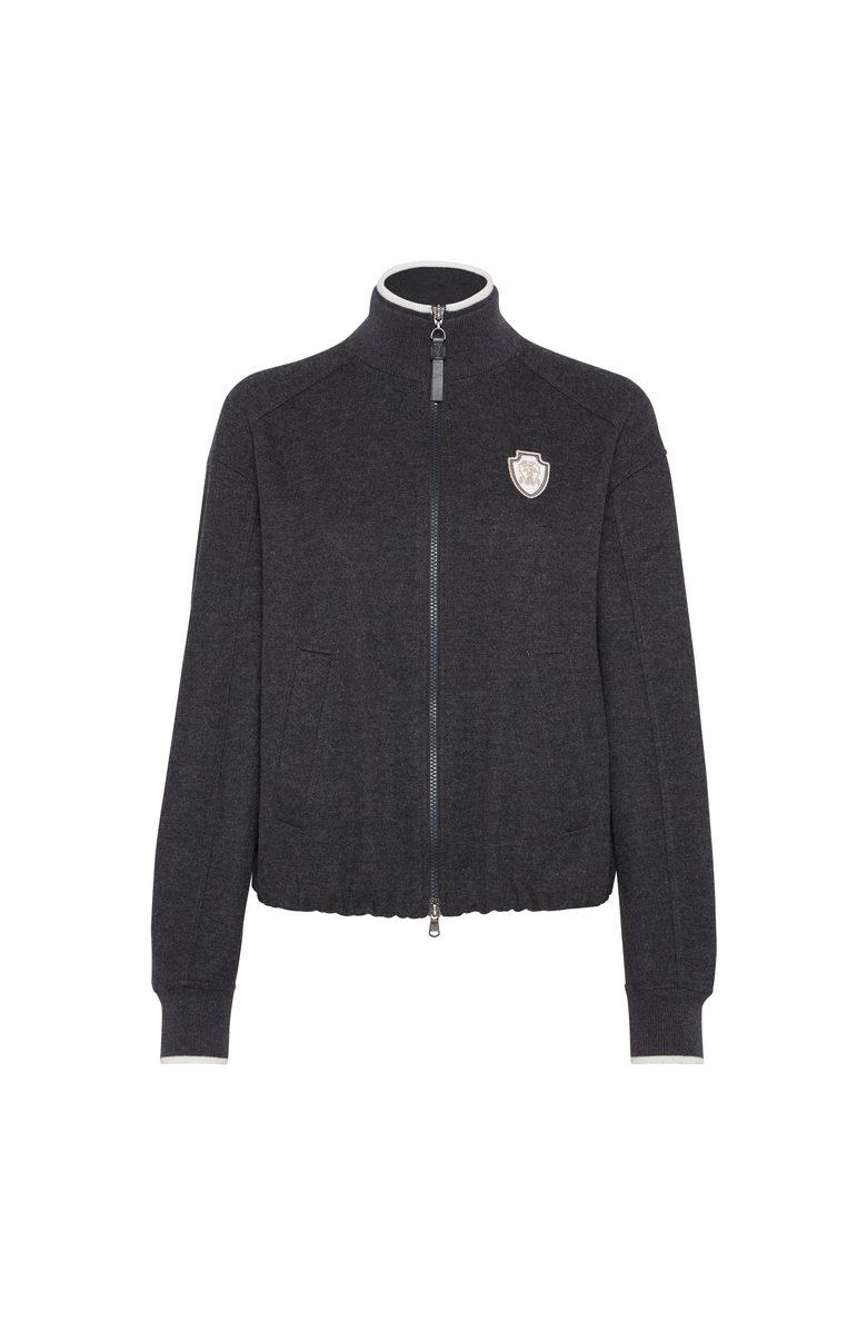 Brunello Cucinelli Double jersey sweatshirt, Main, color, Dark Grey