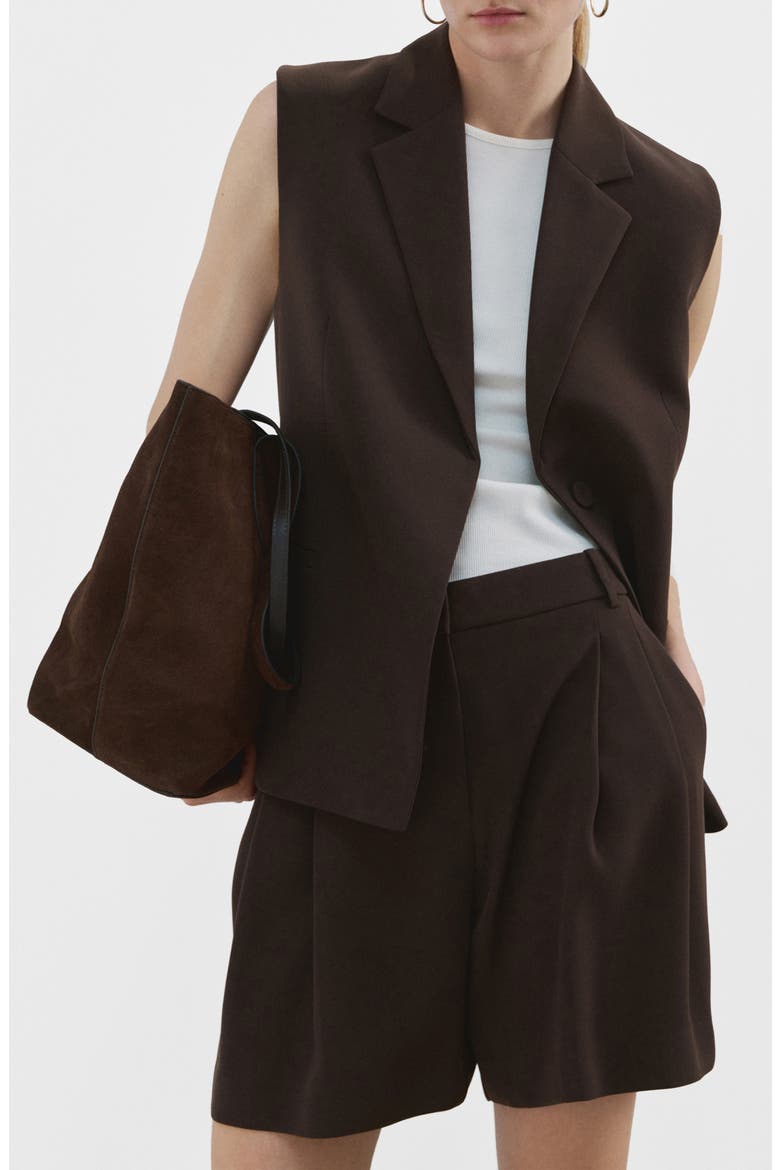 Notch Lapel Vest, Main, color, BROWN