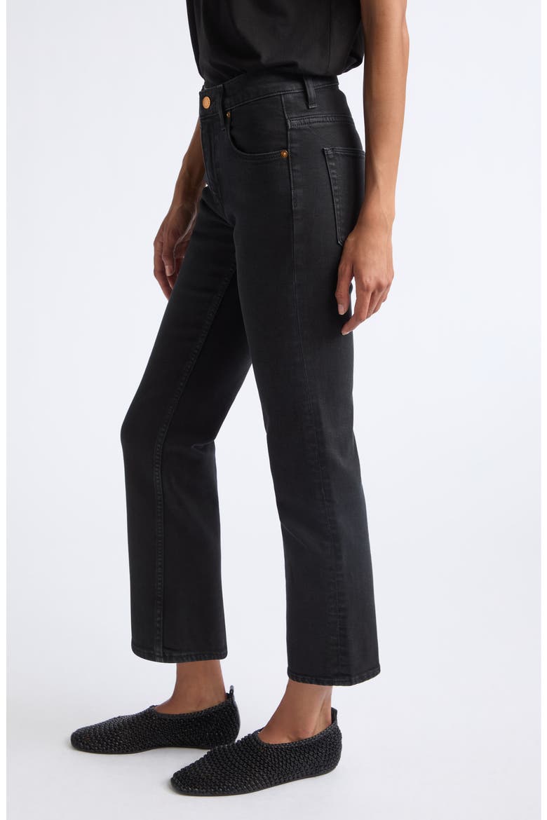 The Rooney Mid Crop Kick Flare Jeans, Alternate, color, WASHED BLACK