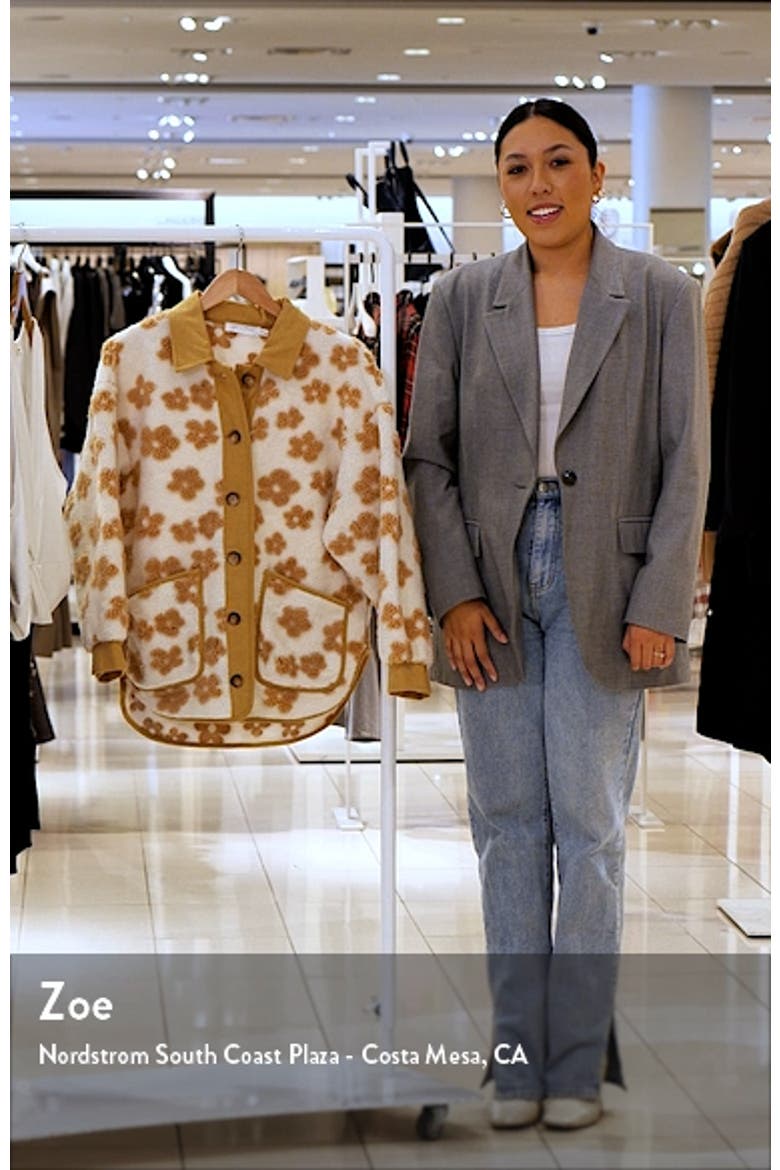 Daisy Floral High Pile Fleece Shacket video