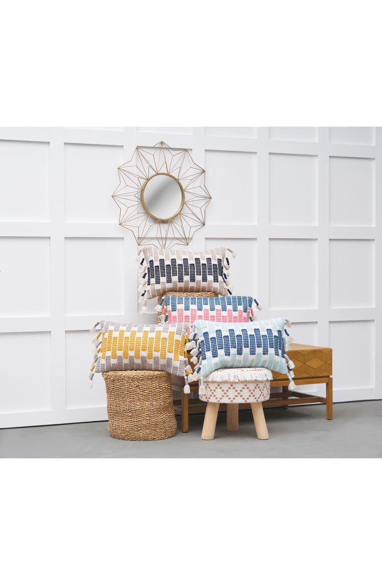 C&F Home Bethel Hand Woven Geometric Cotton Decorative Throw Pillow, Alternate, color, Green