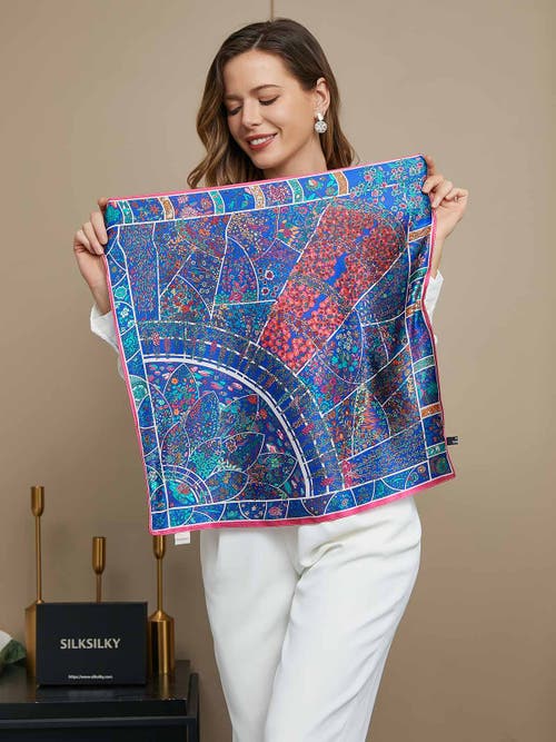 Silksilky 100% Mulberry Silk Scarf In Multi