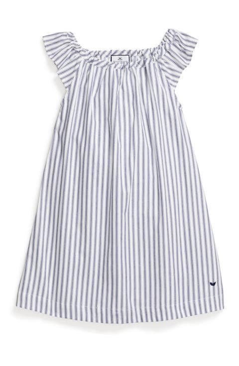 Isabelle Ticking Stripe Nightgown (Toddler, Little Girl & Big Girl)