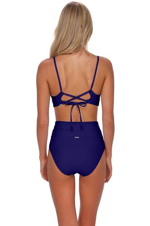 Arlene High Waist Bikini Swim Bottoms with Tummy Control
