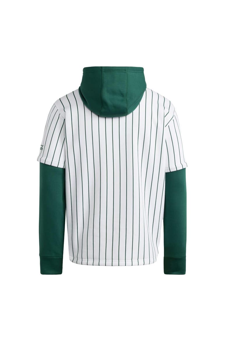 Men's adidas White/Green Miami Hurricanes Baseball Hoodie, Alternate, color, White