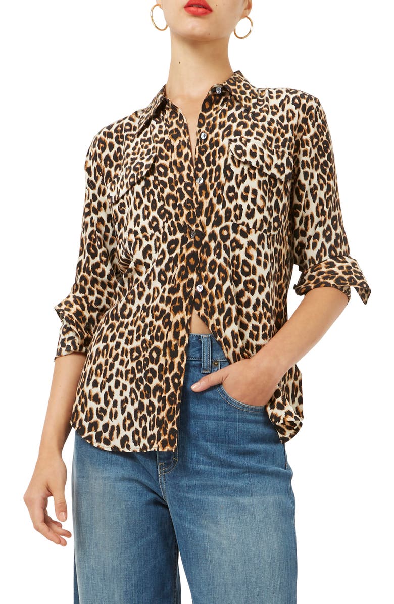 Equipment 'Slim Signature' Silk Shirt, Alternate, color, Natural