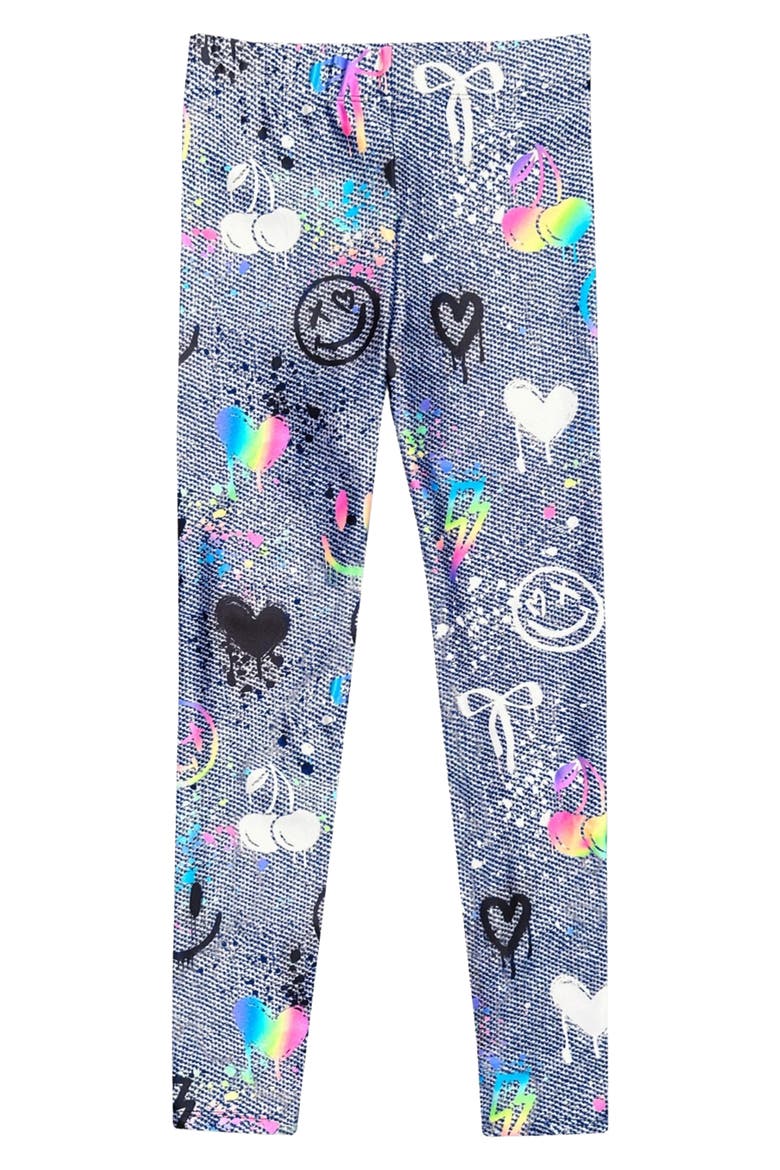 Kids' High Shine Leggings, Main, color, GRAFFITI