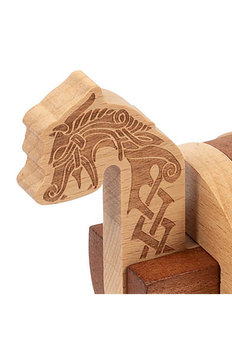 Professor Puzzle Viking Long Boat 3D Wooden Handheld Brainteaser Puzzle, Alternate, color, Multicolored
