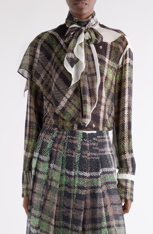 Acne Studios Tie-detailed Draped Printed Silk Crepe De Chine Blouse In Multi