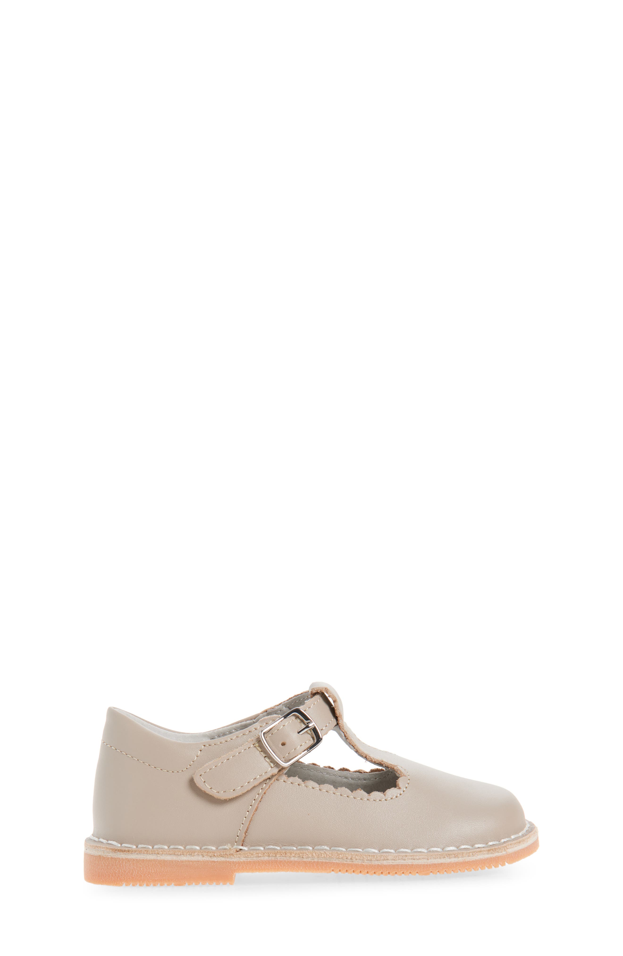 Kids' Selina Scallop T-Strap Flat, Alternate, color, ALMOND