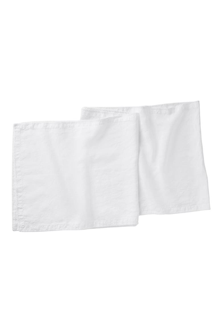 Olivos Organic Linen Table Runner, Main, color, ALPINE WHITE