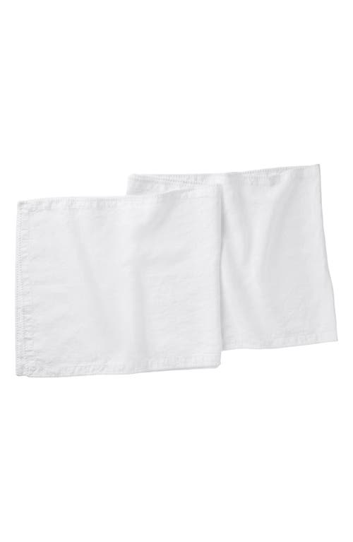 Coyuchi Olivos Organic Linen Table Runner In White