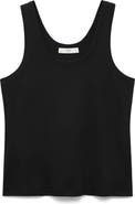 MANGO Scoop Neck Cotton Tank