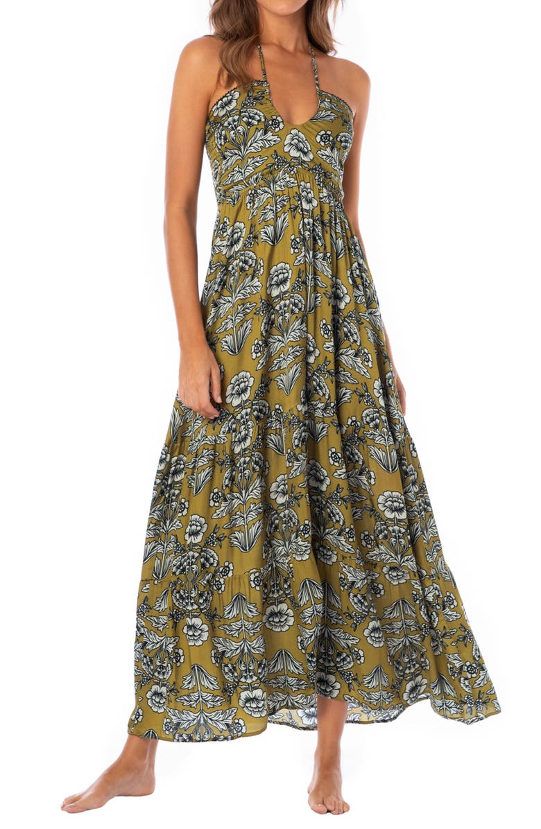Maaji Ornate Flowering Shelby Cover-Up Maxi Dress, Main, color, 