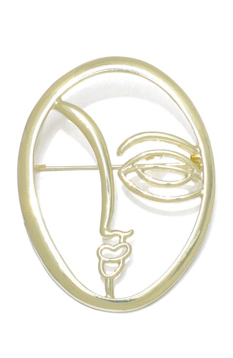 Lady Face Brooch