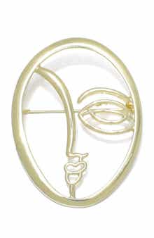 Lady Face Brooch