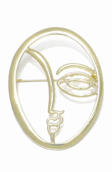 Lady Face Brooch