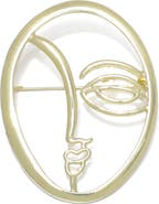 Adornia Lady Face Brooch