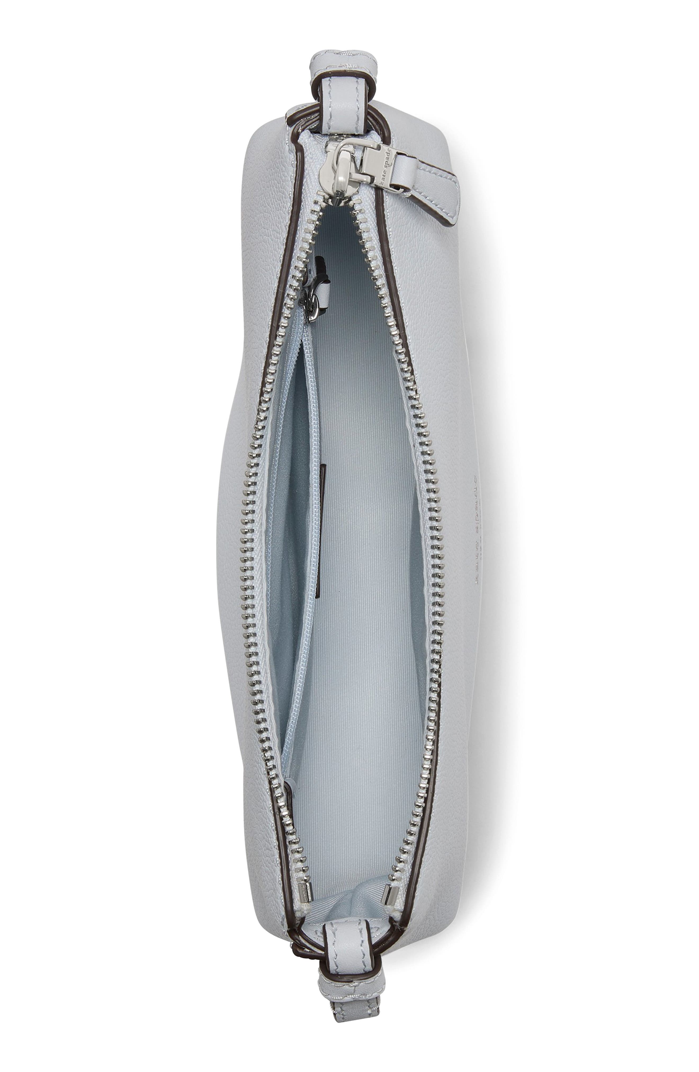 loop pebble leather crossbody bag, Alternate, color, PALE SAPPHIRINE