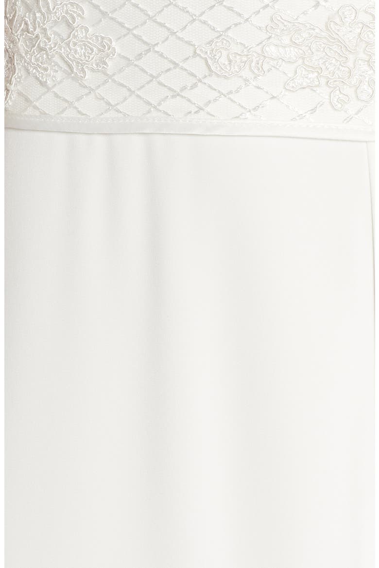 Lace Bodice Wide Leg Wedding Jumpsuit, Alternate, color, IVORY