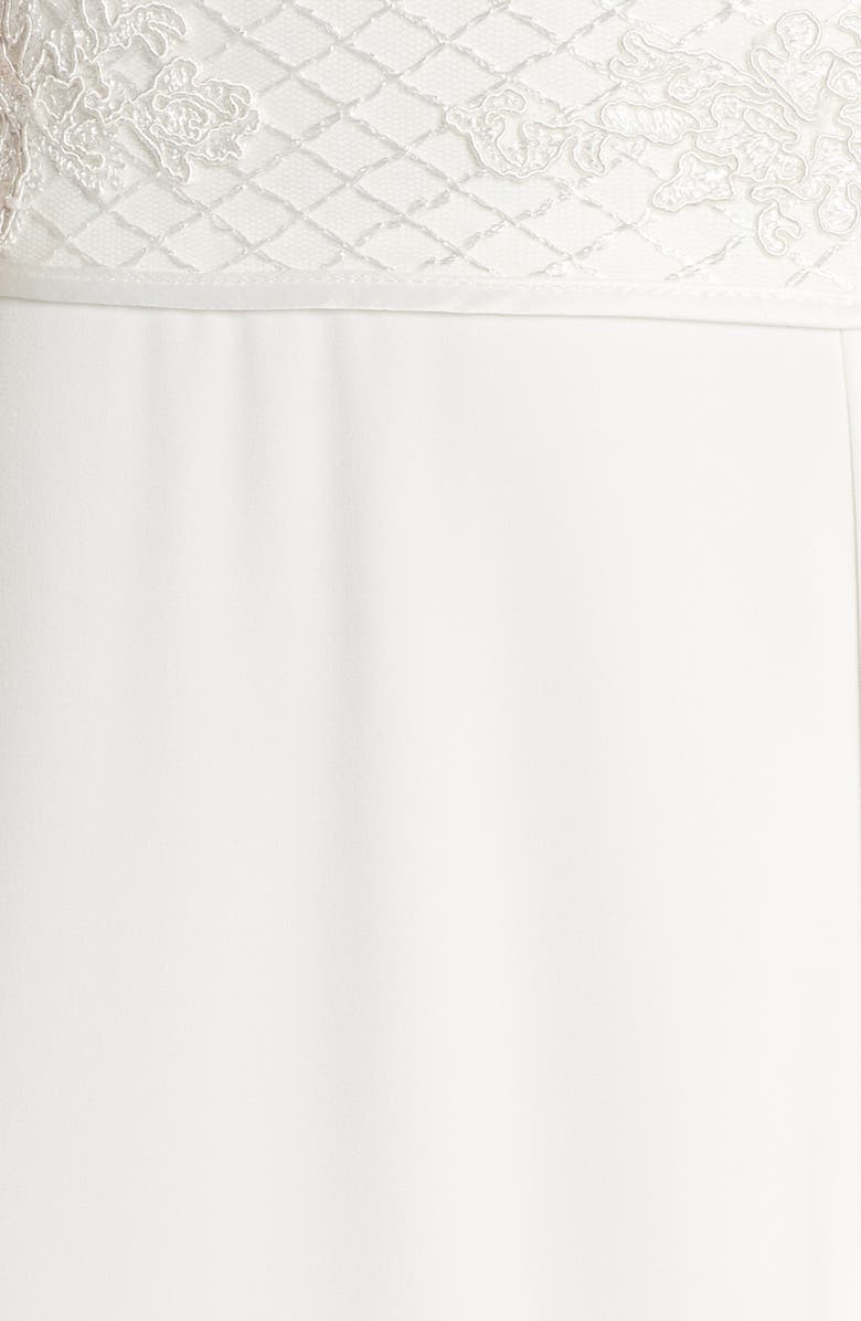 Tadashi Shoji Lace Bodice Wide Leg Wedding Jumpsuit, Alternate, color, 