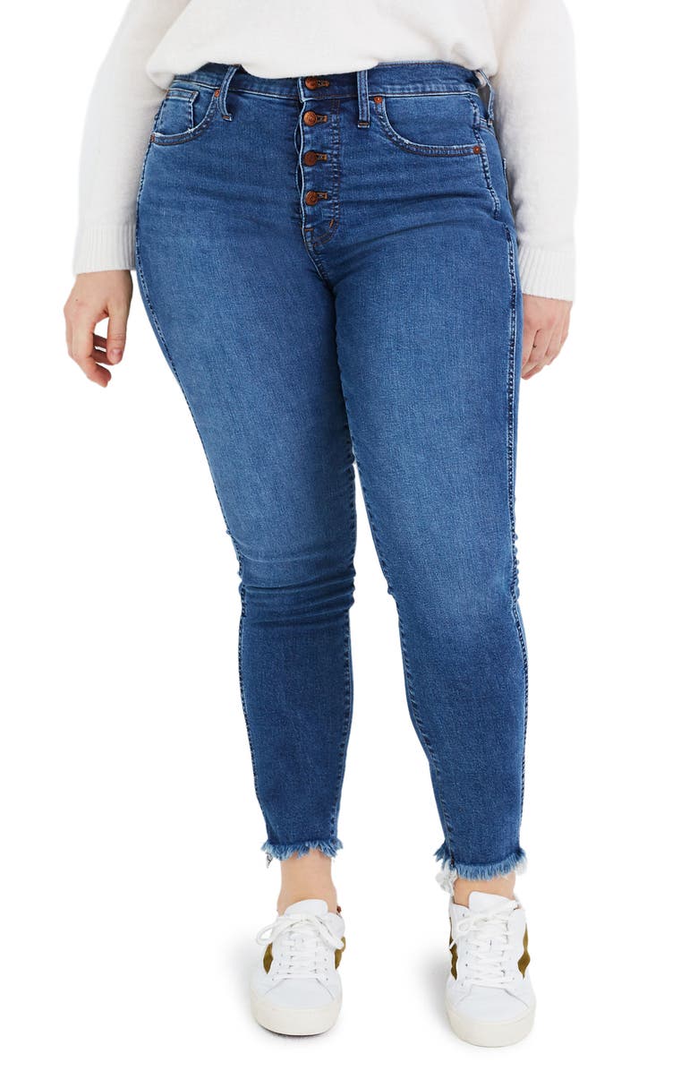 Madewell 10-Inch High-Rise Skinny Jeans: Button-Front Edition, Alternate, color, 