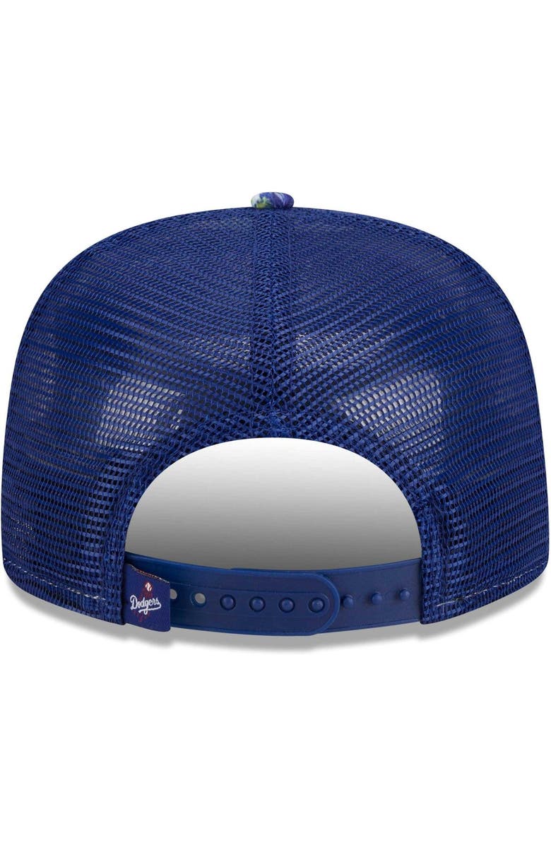 New Era Men's New Era Los Angeles Dodgers Tropic Floral Golfer Lightly Structured Snapback Hat, Alternate, color, 