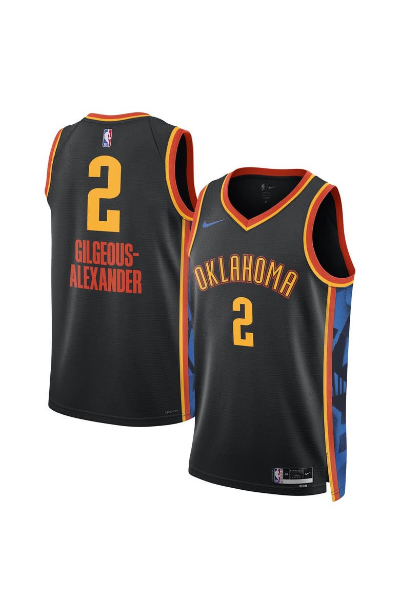 Nike Unisex Nike Shai Gilgeous-Alexander Black Oklahoma City Thunder 2024/25 Swingman Player Jersey - City Edition, Alternate, color, 