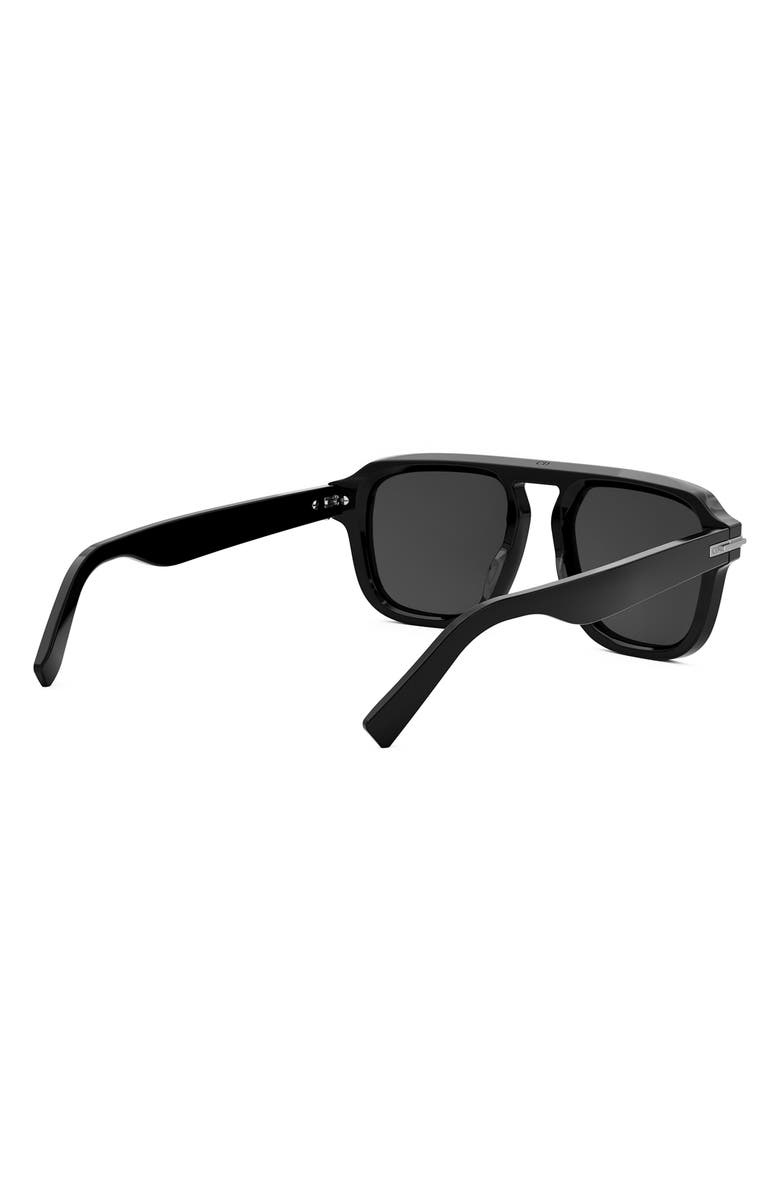 DIOR 'DiorBlackSuit S15I 52mm Rectangular Sunglasses, Alternate, color, Shiny Black / Smoke