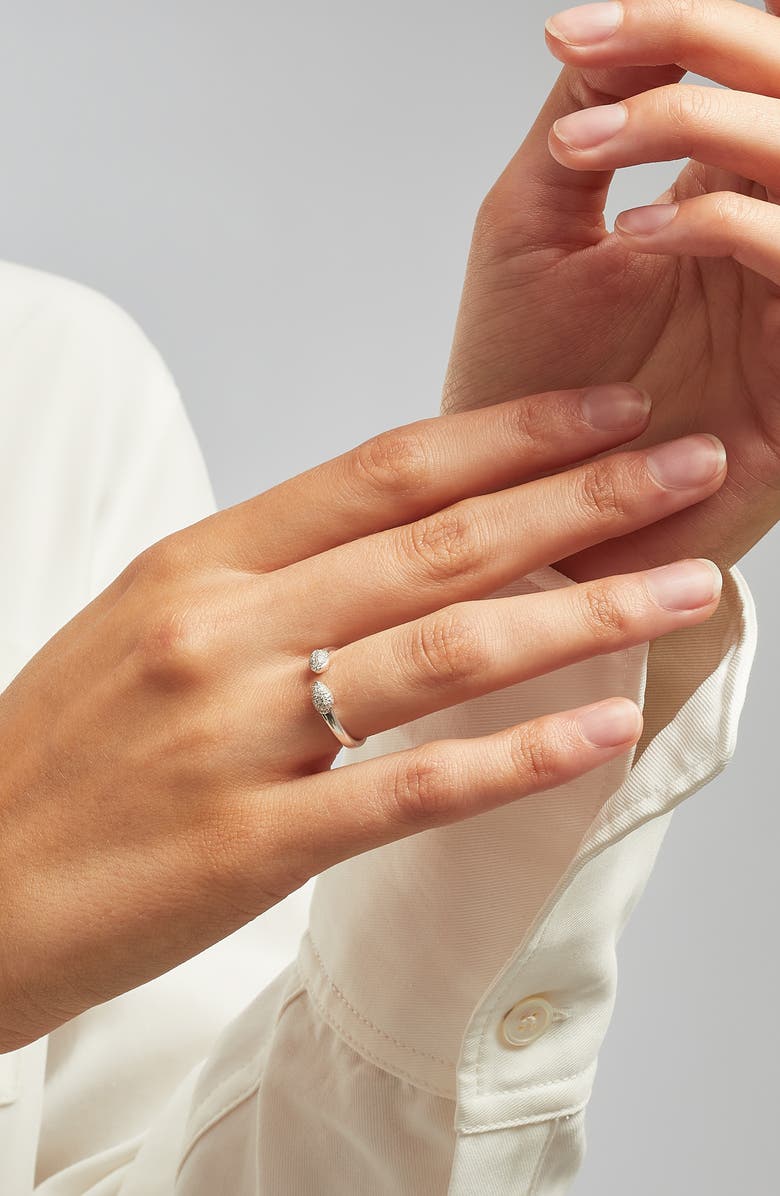 Monica Vinader Fiji Bud Diamond Stacking Ring, Alternate, color,