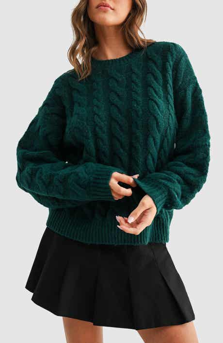 All in Favor Oversize Cable Knit Sweater
