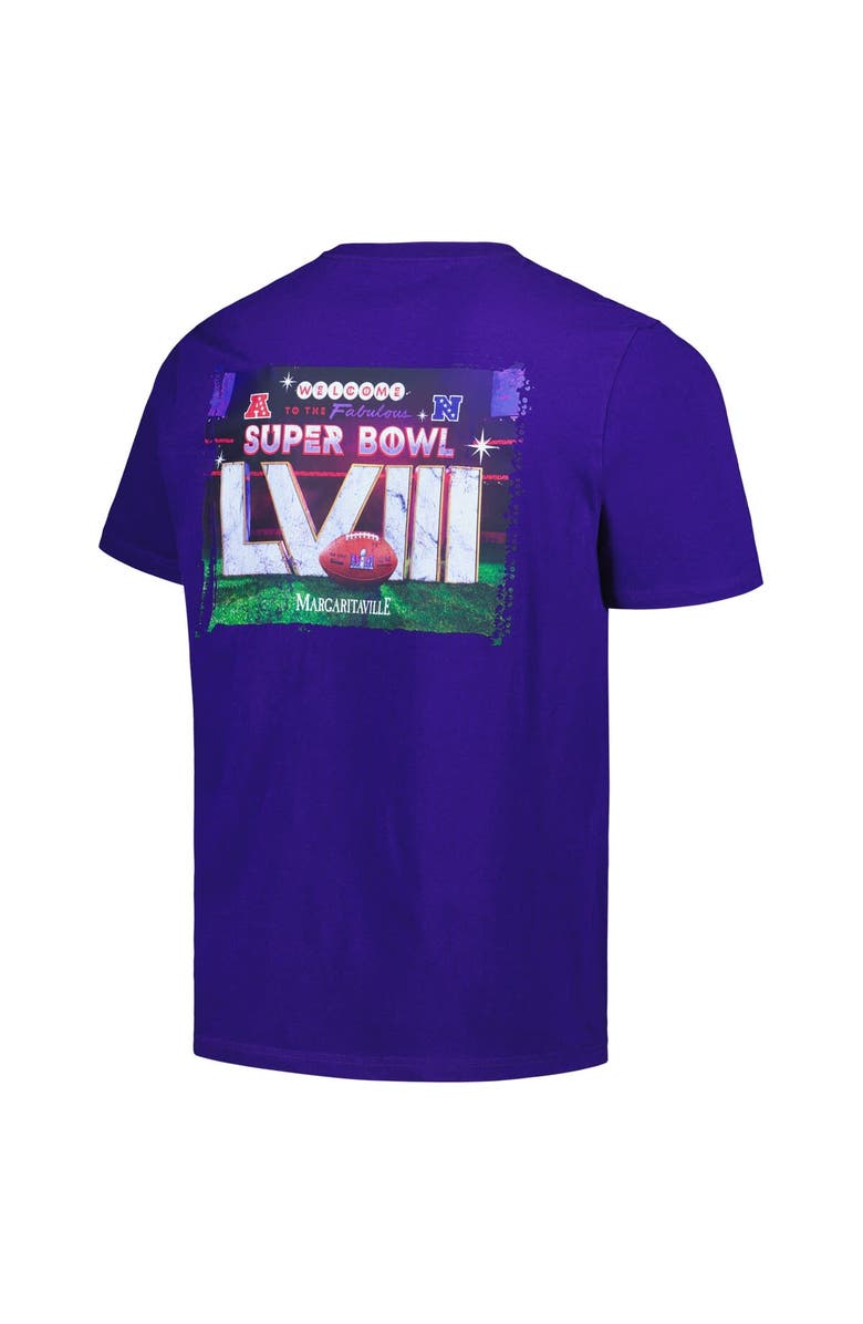 Margaritaville Men's Margaritaville Purple Super Bowl LVIII Fabulous Vegas T-Shirt, Alternate, color,