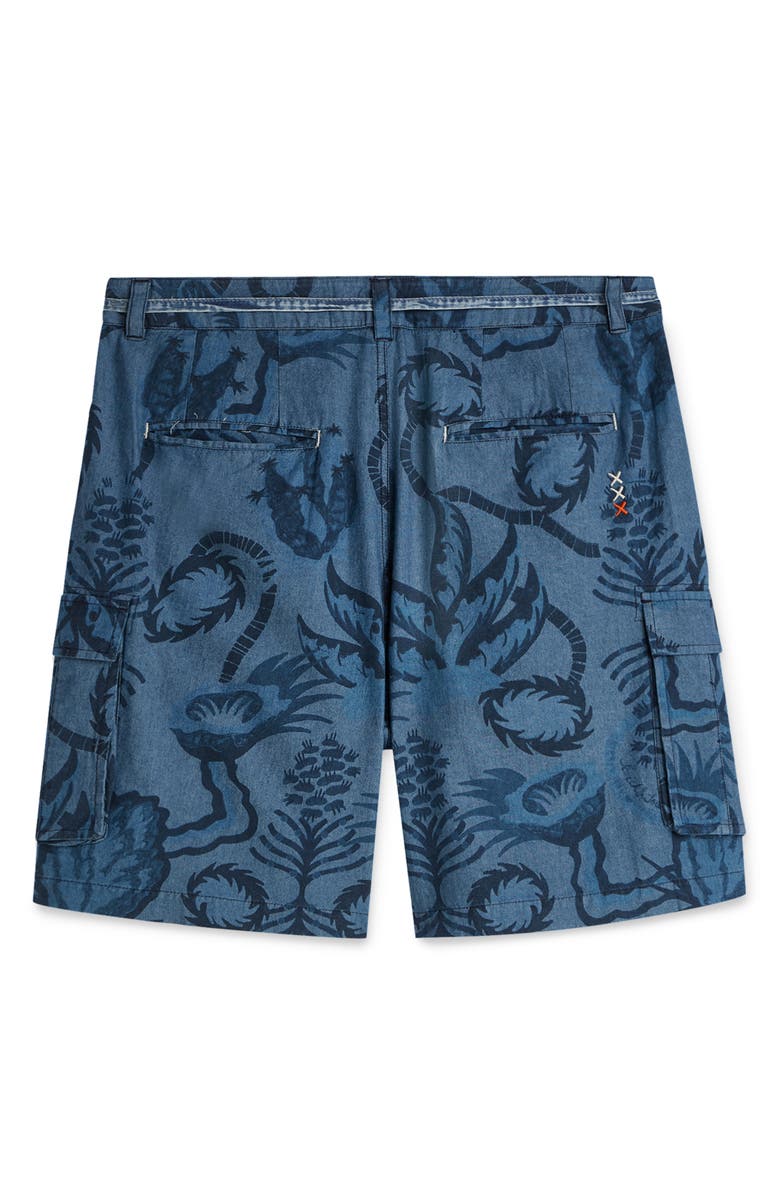 Scotch & Soda Chambray Cargo Shorts, Alternate, color, Desert Floral Indigo