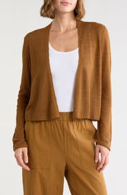 Eileen Fisher Organic Linen & Organic Cotton Cardigan